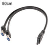Cable de Panel USB 3,0 de placa base de 80cm, Cable plano frontal de 19 pines a doble puerto, Cable plano de datos hembra