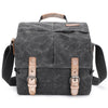 Bolso bandolera para cámara, de lona batik, resistente al agua, para cámara réflex (gris oscuro)