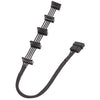 Cable grande de jaula de disco duro SATA de 1 a 5 con rejilla de manga de 4 pines, 40cm, 18AWG