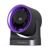 HX-F315 Ventilador de turbina de escritorio montado en la pared con pantalla digital y carga USB de 100 velocidades (gris)