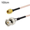 Cable adaptador RF Coaxial RG316 macho SMA macho a BNC macho de 100cm