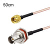 Cable adaptador coaxial RF RG316 impermeable de 50 cm con conector macho SMA a conector hembra BNC