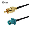 Cable adaptador de RF Coaxial, 15cm, RCA macho a Fakra Z macho RG174
