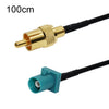 Cable adaptador de RF Coaxial, 100cm, RCA macho a Fakra Z macho RG174
