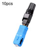 Conector FTTH de grado de telecomunicaciones SC-UPC, 60mm, 10 Uds., acoplador de empalme en frío preintegrado