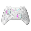Controlador de juegos Bluetooth CM-619 programable con luces RGB para Switch / Steam Deck / PC / IOS / Android (blanco)