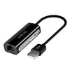JINGHUA USB2.0 a RJ45 Tarjeta de red de 100 Mbps Caja de interfaz de red Tarjeta de red para computadora portátil Controlador gratuito (negro)