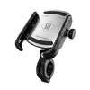 Kewig M8S Soporte de navegación de aluminio para bicicleta Soporte para teléfono celular para ciclismo al aire libre (Plata)