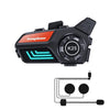 Auriculares Bluetooth impermeables para casco de motocicleta KUQIBAO con luz (micrófono rígido)