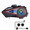 KUQIBAO Casco de motocicleta Auriculares Bluetooth de larga duración con luz (micrófono duro)