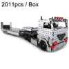 2011 unids/caja ZBToys bloques de construcción juguetes mecánicos remolque de Control remoto ensamblado a mano modelo de Metal