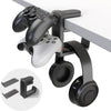 Soporte para auriculares con rotación de 360 grados y organizador de asas para juegos (negro)