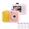 Cámara de impresión térmica digital inteligente para niños de 2,4 pulgadas con papel de impresión, color: enfoque rosa 503AF