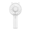 Mini ventilador de mano USB, soporte para teléfono de escritorio portátil recargable (blanco)