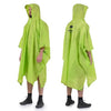 Poncho de lluvia para exteriores Naturehike 210T Plaid 3 en 1, impermeable portátil para viajes y mochileros (verde)