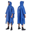 Poncho de lluvia para exteriores Naturehike 210T Plaid 3 en 1, impermeable portátil para viajes y mochileros (azul)