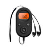 Mini radio FM/AM portátil recargable M01 con luz de fondo (negra)