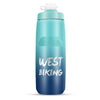 Botella de agua para bicicleta WEST BIKING de 750 ml, portátil, para exteriores, color azul degradado
