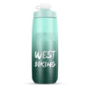 Botella de agua para bicicleta WEST BIKING de 750 ml, portátil, para exteriores, color verde oscuro degradado