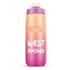 Botella de agua para bicicleta WEST BIKING de 750 ml, portátil, para exteriores, para ciclismo, color: naranja, morado degradado