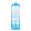 Botella de agua para bicicleta WEST BIKING de 750 ml, portátil, para exteriores, para ciclismo, color blanco y azul degradado