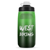 Botella de agua para bicicleta WEST BIKING de 620 ml, portátil, para exteriores, color negro y verde degradado