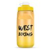 Botella de agua para bicicleta WEST BIKING de 620 ml, portátil, para exteriores, color amarillo brillante