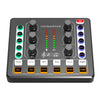 Juego de tarjetas de sonido Bluetooth en vivo para grabación y canto M8, color: negro