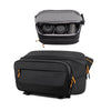 Cwatcun D133 - Bolso de pecho para cámara, multifuncional, de mano, con bandolera oblicua, para uso informal, color negro mediano