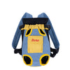 DONO Pet - Bolsa de transporte para exteriores de cuatro patas, mochila transpirable, tamaño M (azul y amarillo)
