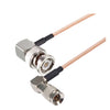 Cable conector acodado macho CC4 a macho BNC de 20 cm, cable coaxial RF RG179