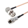 Cable conector acodado macho CC4 a macho BNC de 30 cm, cable coaxial RF RG179