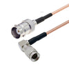Cable coaxial RF RG179 con conector macho CC4 a hembra BNC de 30 cm