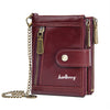 Monedero corto con cremallera doble y ranuras para múltiples tarjetas Baellerry D3261 Retro (café)