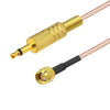 Cable coaxial RF de baja pérdida de 30 cm, conector macho SMA a conector macho de 3,5 mm y 50 ohmios RG316