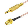 Cable coaxial RF de baja pérdida de 20 cm, SMA hembra a 3,5 mm macho, 50 ohmios, RG316