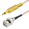 Adaptador estéreo BNC macho a 3,5 mm macho Cable de audio coaxial RG316 (30 cm)
