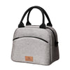 FRISCHE - Fiambrera portátil de mano con aislamiento térmico para exteriores, bolsa bento de gran capacidad para pícnic (gris)