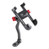 Soporte para teléfono celular de aleación de aluminio PROMEND con ángulo ajustable y soporte de navegación para motocicleta, estilo: SJJ-299E Espejo retrovisor color titanio