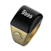 Contador de dedo inteligente con Bluetooth Equantu, anillo recordatorio de la hora de oración musulmana, estilo: dorado, 20 mm