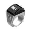 Contador de dedo inteligente con Bluetooth Equantu, anillo recordatorio de la hora de oración musulmana, estilo: plata de 22 mm