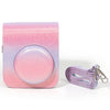 Bolsa protectora para cámara Polaroid Mini12 con diseño de cielo estrellado colorido (rosa y morado)