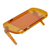 Estante de almacenamiento ajustable sin perforaciones para decodificador de TV, soporte para pantalla de computadora, colgador de enrutador (naranja)