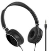 Auriculares plegables con cable de 3,5 mm JTY-071 para piano musical con micrófono, color negro