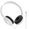 Auriculares plegables con cable de 3,5 mm JTY-071 para piano musical con micrófono, color blanco