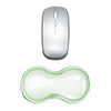 Reposamuñecas de silicona para teclado y ratón, alivia la fatiga de las muñecas. Especificaciones: pequeño, color verde