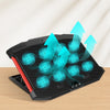 Radiador ajustable para computadora portátil con pantalla LED y 11 ventiladores NUOXI X100