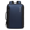 Mochila USB para ordenador portátil de negocios Ozuko para hombre (azul oscuro)