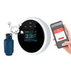 Detector de fugas de gas Tuya WiFi con función de reloj de temperatura compatible con alarma de voz humana