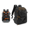 Mochila para cámara DSLR Cwatcun D132, rígida, resistente a golpes, impermeable, con descompresión, para el hombro, color: segunda generación, grande, negro